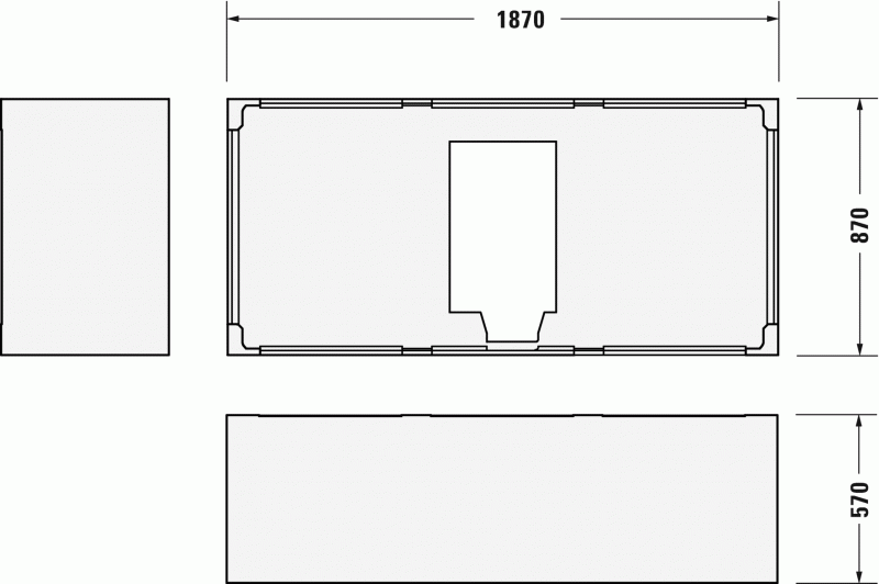 Опора из стиропора для ванны Duravit DuraStyle, 187x87