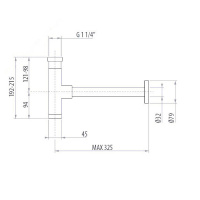 Gattoni Accessori Сифон 1/1,4" для раковины, цвет хром
