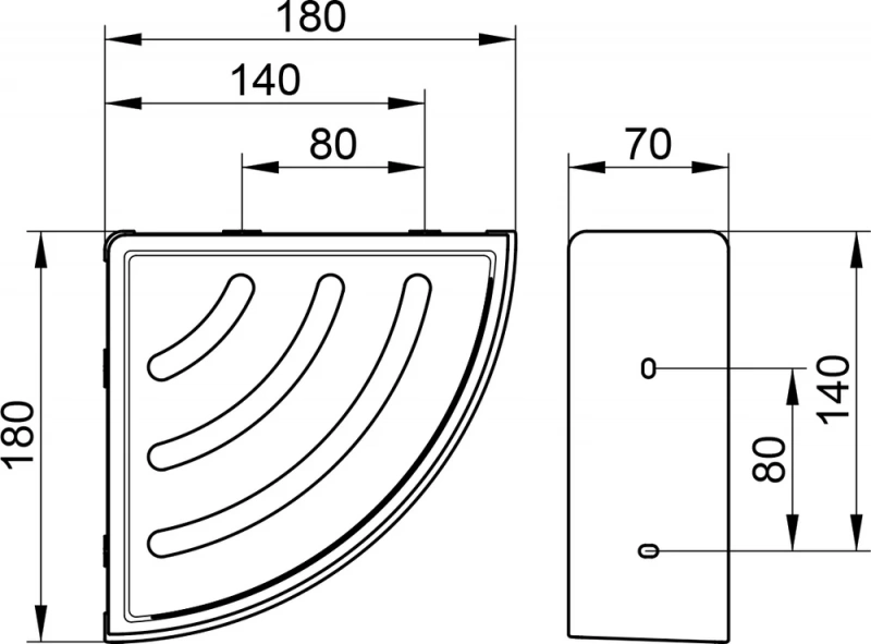 Полка Keuco Elegance new 11657 хром, белая
