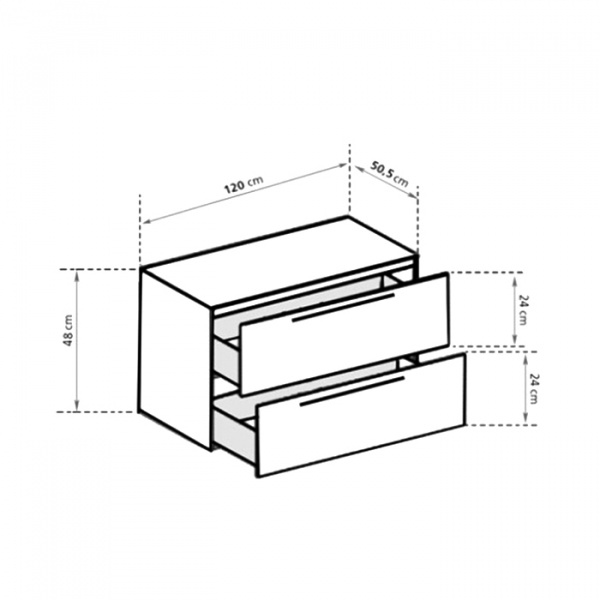 Cerasa Velvet Тумба подвесная 120х50.5х48см, с раковиной, с 2 выдвижными ящиками, цвет: Tavolato Biscotto
