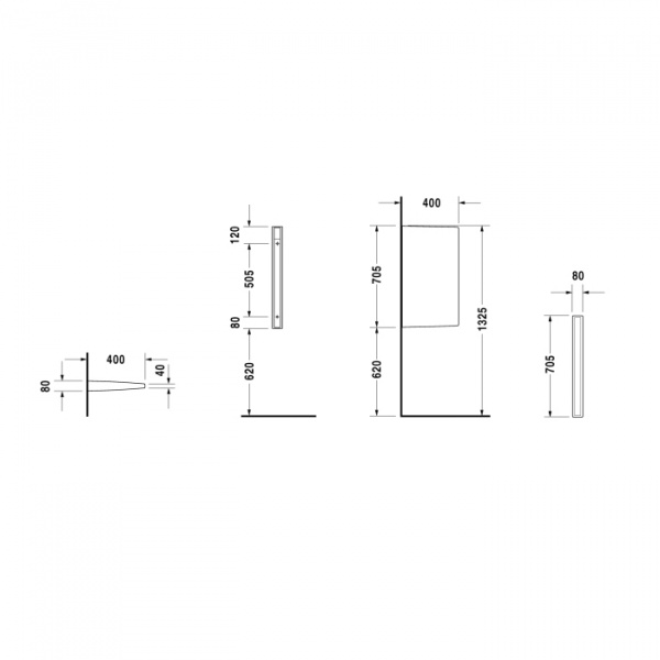Duravit Starck 3 Перегородка для писсуара, цвет: белый