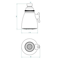 THG Mossi Верхний душ Ø70 мм., с регулировкой напора, цвет: хром