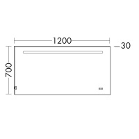 Burgbad Fiumo Зеркало со светодиодной подсветкой, выключателем, подогревом и USB розеткой 120х70х30 мм