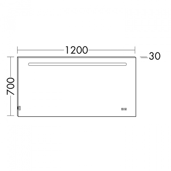 Burgbad Fiumo Зеркало со светодиодной подсветкой, выключателем, подогревом и USB розеткой 120х70х30 мм