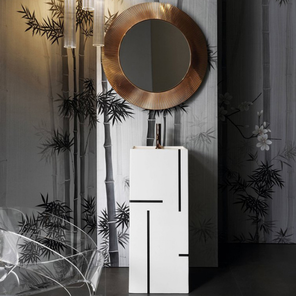 Laufen Kartell Зеркало круглое d=78см, настенное, без подсветки, цвет: медь