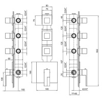 Fantini AR/38 Смеситель для душа, встраиваемый, термостатический, 3/4&quot, цвет: хром
