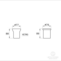 Stella 130 Прозрачный стеклянный стакан настольный