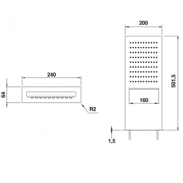 Bongio Soffioni Верхний душ, цвет: матовая сталь