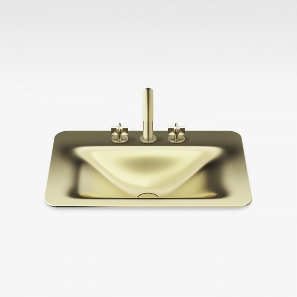 Armani Roca Baia Раковина 66x47 см, 3 отв., встраиваемая сверху, цвет: matt gold