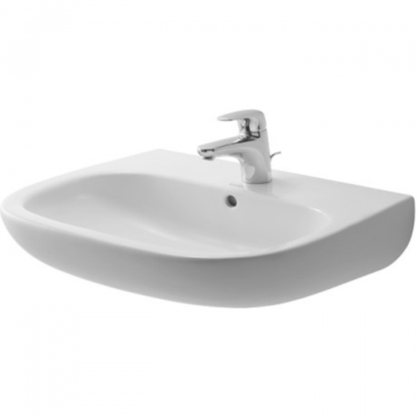 Duravit D-Code Раковина 60х46 см, 3 отв., с переливом, цвет: белый