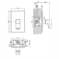 Gessi Внутренняя часть встраиваемого однорычажного смесителя