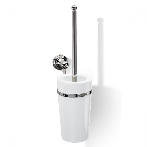 Decor Walther Classic WBG Туалетный ершик, подвесной, фарфор, цена: никель полированный