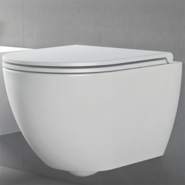 AZZURRA COMODA Унитаз подвесной безободковый 51,5x36см, цвет: белый