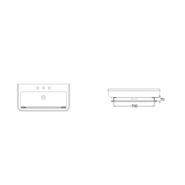 AZZURRA CHARME полотенцедержатель для раковины CHA290, цвет хром