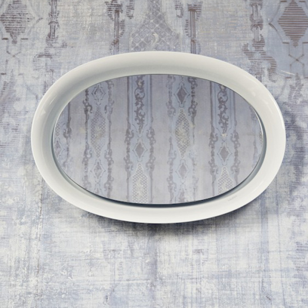 Laufen New Classic Зеркало в крамической раме с подсведкой LED 50х70см, цвет: белый матовый