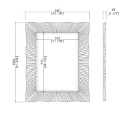 Devon&Devon Figaro Зеркало 84х84см., цвет: красное дерево с ручной гравировкой