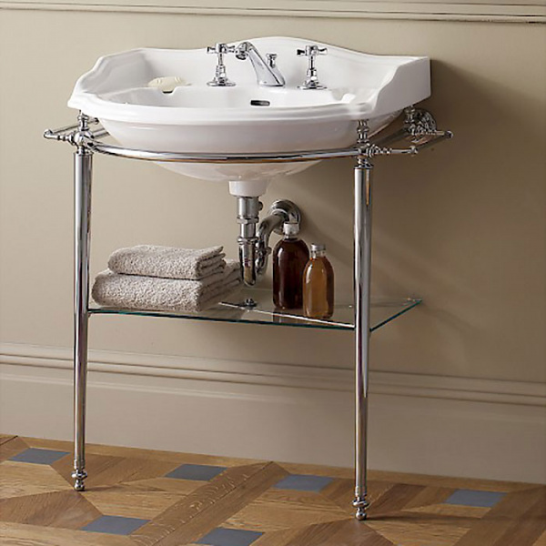 Devon&Devon Boston Консоль 54х50см, с раковиной на 3 отв., цвет: хром