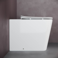 Напольный приставной унитаз Cubic Rimless Ceramica Nova белый CN1809