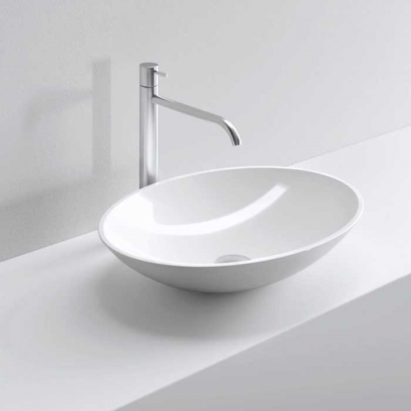 NOORTH milldue edition Раковина 58х42х12 см, без отв., накладная, цвет: белый