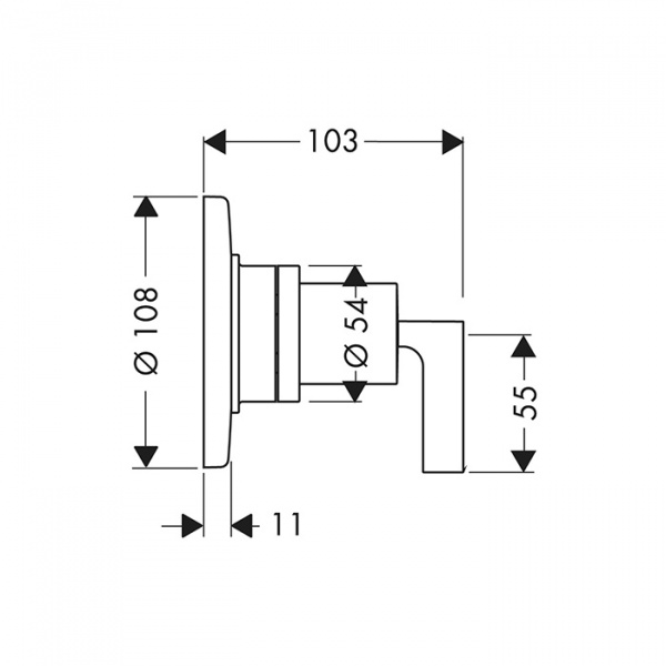 Axor Citterio Встраиваемый запорный вентиль, переключателем потоков на 3-4источника, цвет: хром