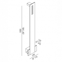 Agape Sen Душевая колона, цвет: черный