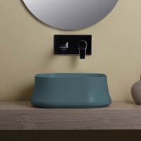 Simas SHARP Раковина 42х42 см, без отв., для установки на столешницу, без перелива, цвет: Navy matt