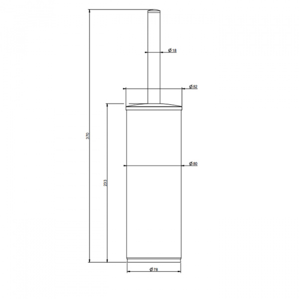 Gessi Rilievo Ершик напольный, цвет: nero XL