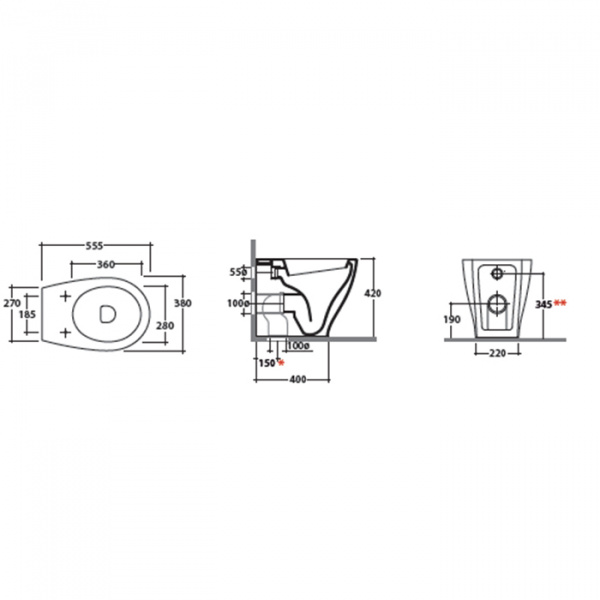 Globo Bowl+ Унитаз напольный 55х38х42см., с креплением, с сиденьем, микролифт, цвет: Arabesque B14