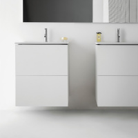 Laufen Kartell Тумба с керамической раковиной 50х50х72.5см, с 2 выдвиж. ящиками с 1 отв. под смеситель, цвет: белый матовый