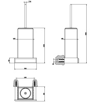 Gessi Eleganza Ершик для унитаза подвесной, цвет: Finox/белый