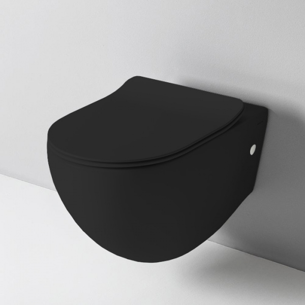 Artceram FILE 2.0  Унитаз подвесной безободковый 36х52 см, с креплениями, цвет: черный матовый