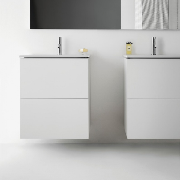 Laufen Kartell Тумба с керамической раковиной 60х50х72.5см, с 2 выдвиж. ящиками с 1 отв. под смеситель, цвет: белый матовый