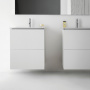 Laufen Kartell Тумба с керамической раковиной 60х50х72.5см, с 2 выдвиж. ящиками с 1 отв. под смеситель, цвет: белый матовый