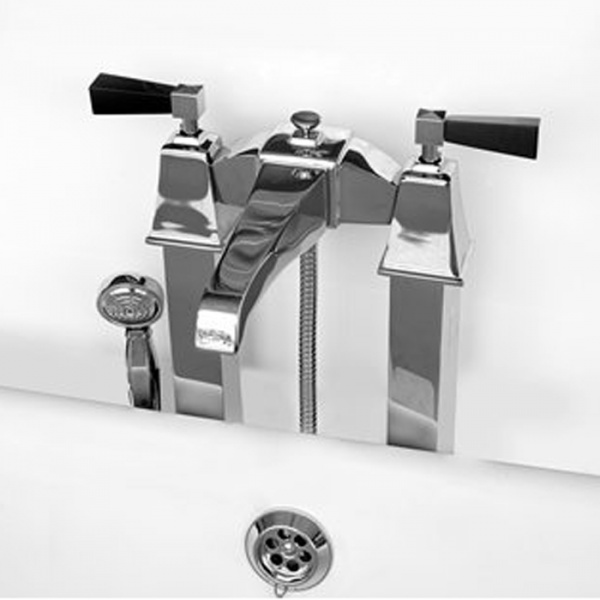 Devon&Devon Vip Time Смеситель для ванны, цвет: хром/черный хрусталь