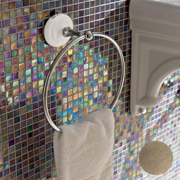 Sbordoni Calla Держатель для полотенца круглый, подвесной, цвет: бронза