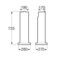 Armani Roca Baia Пьедестал 28х27х73.5см, цвет: белый