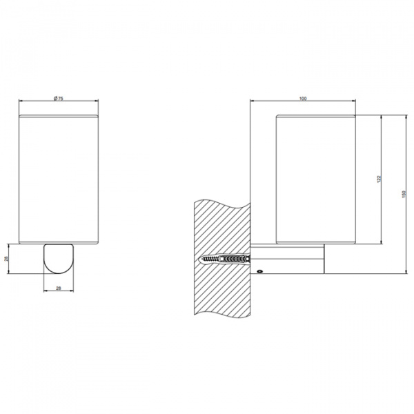 Gessi Rilievo Стакан подвесной, цвет: хром