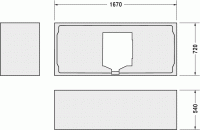 Опора из стиропора для ванны Duravit Happy D.2, 167x72