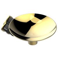 THG Petale de Cristal noir Мыльница металлическая ø 15см., подвесная, цвет: золото/черный хрусталь