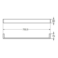 Armani Roca Island Полотенцедержатель 75.2см, подвесной, цвет: brushed steel