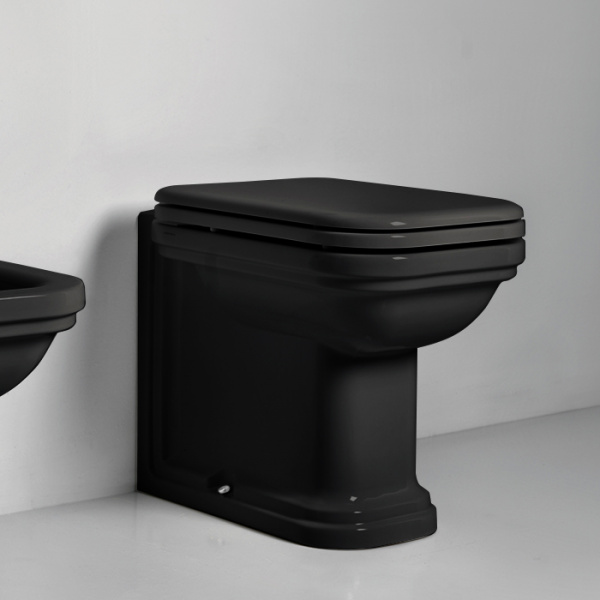 Kerasan Waldorf Унитаз напольный пристенный 55х37см, цвет: черный, СИДЕНЬЕ НА ВЫБОР