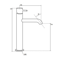 Kerasan Nolita Смеситель для раковины на 1 отв., без донного клапана, излив 165мм h215мм, цвет: белый матовый