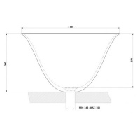 Gessi Goccia Раковина 50х30 см, без отв., накладная, цвет: черный