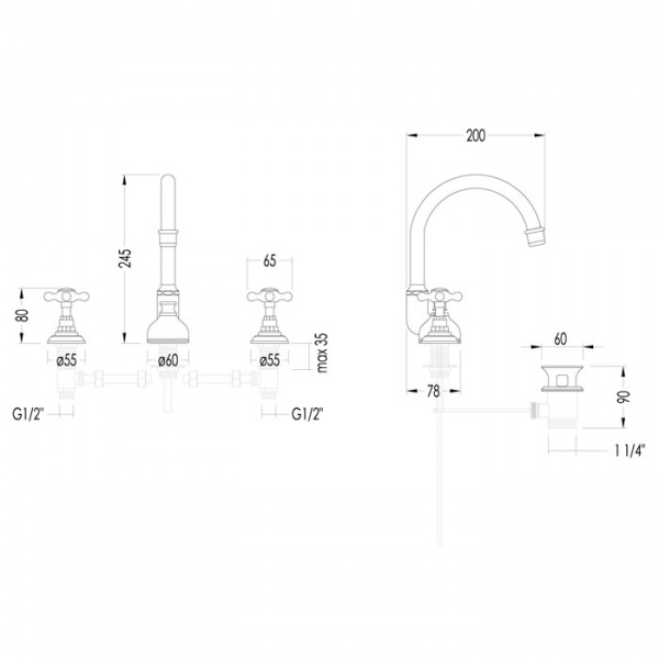 Devon&Devon Austin Смеситель для раковины, цвет: хром