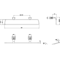 Gessi Mimi Полотенцедержатель "кольцо" 64см с двумя настенными креплениями, подвесной, цвет: хром