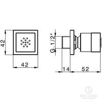 CISAL Cherie Боковая форсунка круглая, цвет: хром