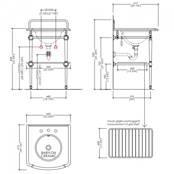 Devon&Devon Season Консоль со столешницей из мрамора серый гранит 60х58хH95.5см, металлическая структура с полочкой решеткой, цвет хром