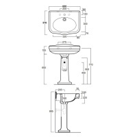 SIMAS Londra Раковина 68х52 см, 1 отв., цвет: белый