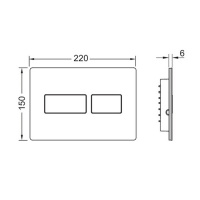 TECEsolid Панель смыва с двойной системой смыва для унитаза, цвет: белый глянцевый