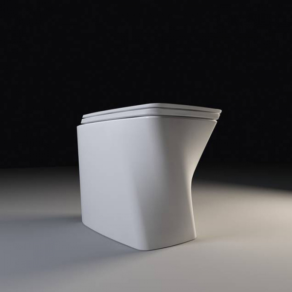 Azzurra Hera Унитаз напольный приставной 57х38х42 см, слив универсальный, безободковый, цвет: белый